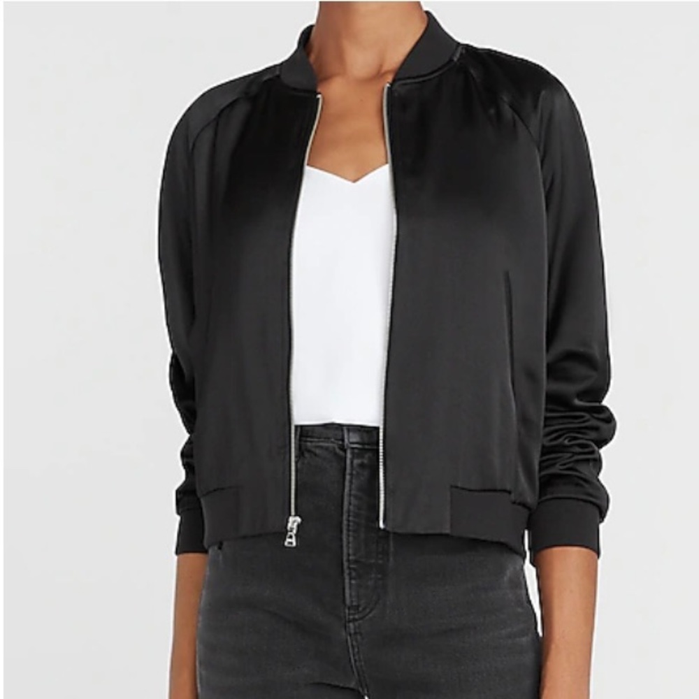 NWT SATIN BOMBER JACKET FROM EXPRESS